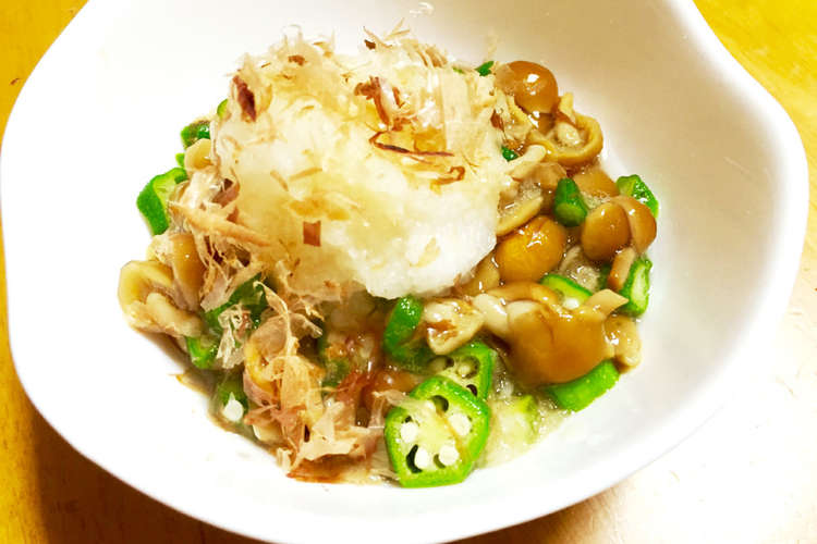 簡単 さっぱりオクラとなめこのポン酢和え レシピ 作り方 By ヨッ娘 クックパッド 簡単おいしいみんなのレシピが364万品