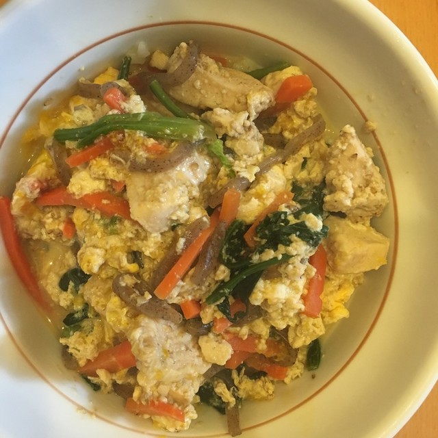 白和えリメイク親子丼 レシピ 作り方 By 食べ専科 クックパッド
