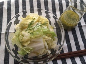 白菜の塩麹ディルドレッシングサラダの画像