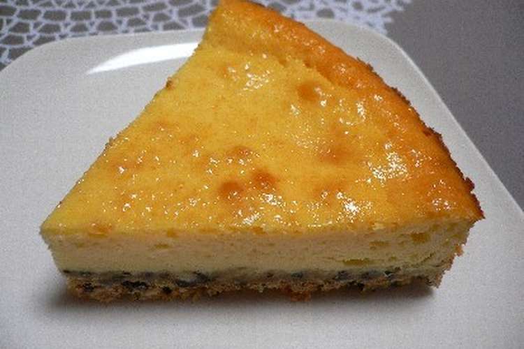 チーズケーキに 黒ゴマ入りビスケット生地 レシピ 作り方 By オヤス２１ クックパッド
