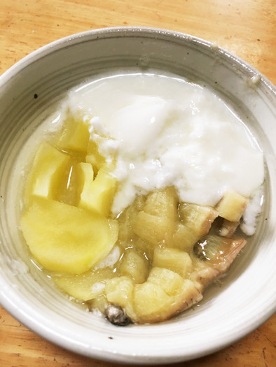 朝食に♪りんごとバナナのホットヨーグルトの写真