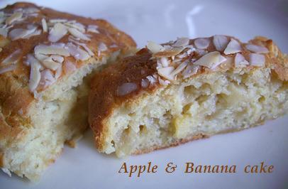 ★低カロリー★　林檎＆バナナのケーキの画像