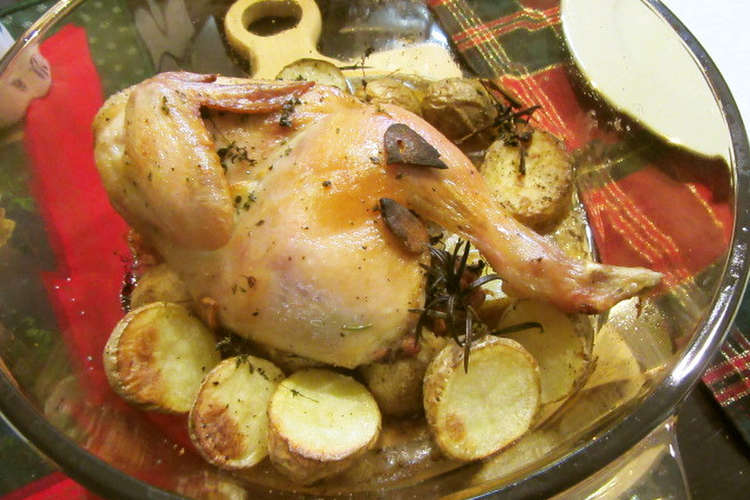 丸鶏を半分に切って焼くローストチキン レシピ 作り方 By ユロママ クックパッド 簡単おいしいみんなのレシピが350万品