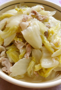 白菜と豚こま肉のレモン煮