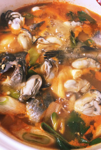 ソイと牡蠣の韓国風鍋