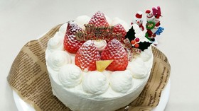 クリスマス❤いちごのデコレーションケーキ