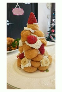 クリスマスケーキに☆簡単シューツリー