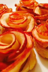 ココナッツオイルで薔薇のアップルパイ