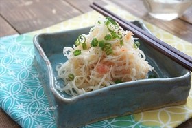 シャキシャキじゃがいもと明太子のサラダ