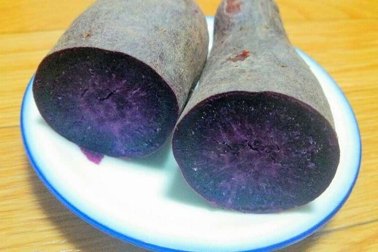 焼き芋 レンジで簡単ホクホク 紫いも レシピ 作り方 By ジェネス クックパッド 簡単おいしいみんなのレシピが352万品