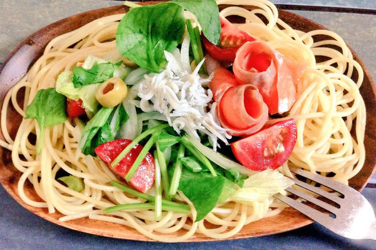 簡単 さっぱりしらすのサラダパスタ レシピ 作り方 By Ssern1 クックパッド 簡単おいしいみんなのレシピが352万品