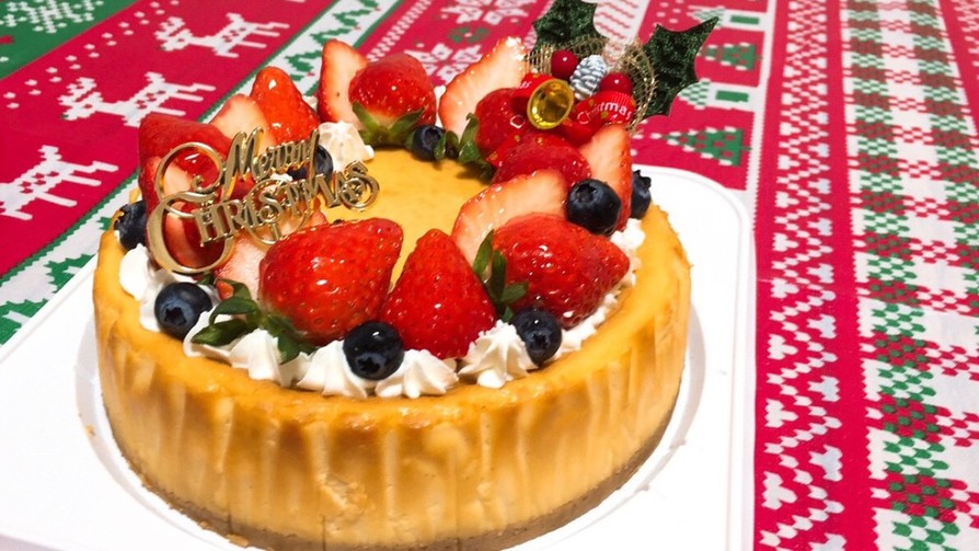 クリスマス簡単チーズケーキ☆の画像