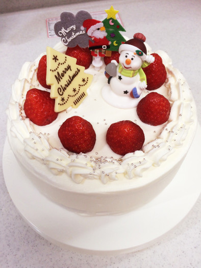 ☆18cmで☆クリスマスショートケーキ☆の写真