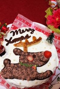 こんなトナカイはどう？クリスマスケーキ♡