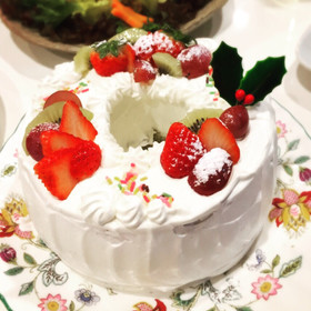 シフォンケーキクリスマスデコレーション