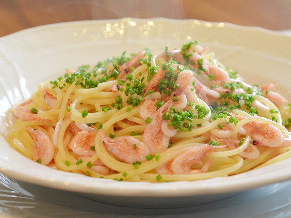スパゲティーニ 桜海老のペペロンチーノ