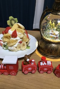 ヨーグルトアートのクリスマスツリーケーキ