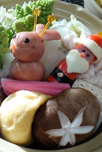 クリスマス★サンタ＆トナカイのミニ鍋♪