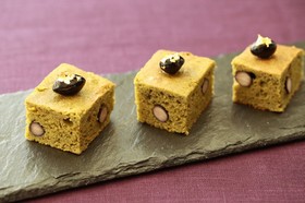 おもてなしに!大豆粉の黒豆抹茶ケーキ