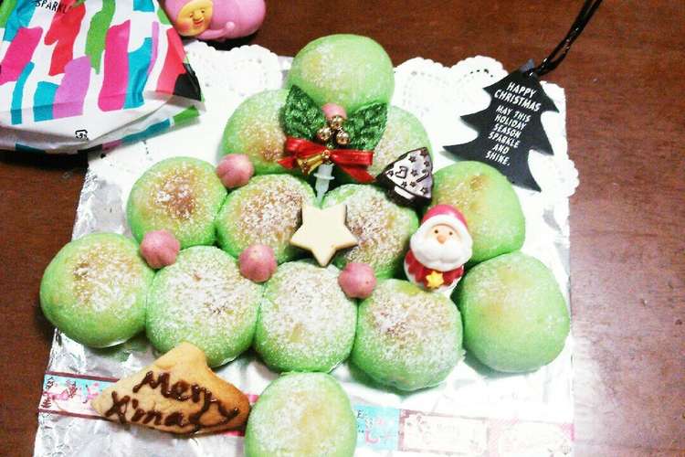 クリスマスツリーのちぎりパン レシピ 作り方 By Pdyママ クックパッド