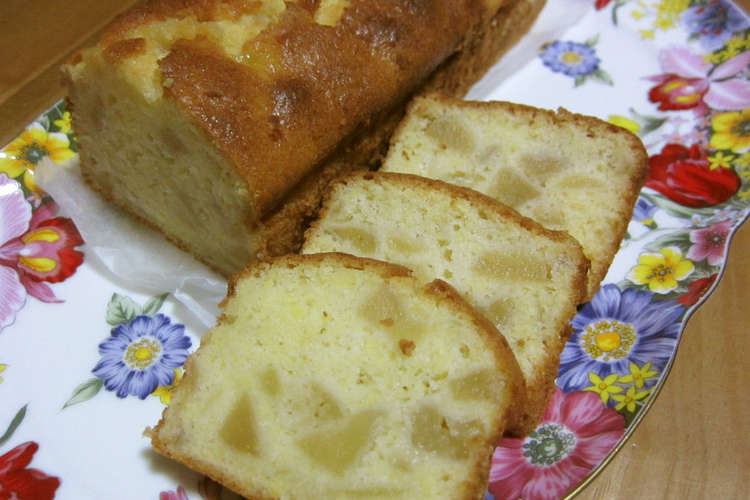 甘く優しい香り りんごのパウンドケーキ レシピ 作り方 By ミルキーハウス イヴ クックパッド 簡単おいしいみんなのレシピが349万品