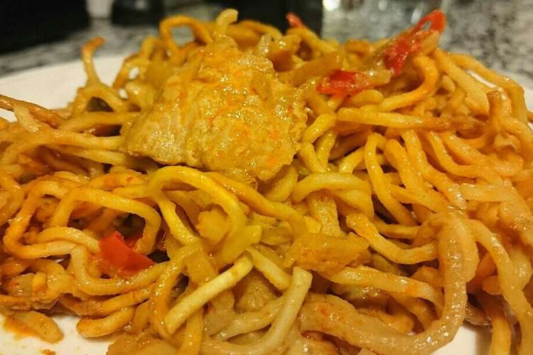 中華麺アレンジ カレー焼きそば レシピ 作り方 By ぬんぬこ クックパッド