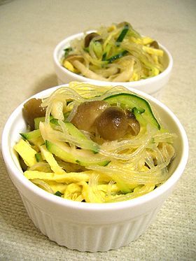 レンジで☆シメジと春雨のサラダ