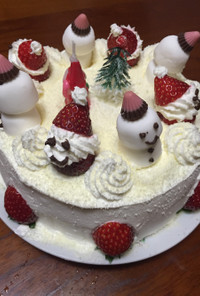 クリスマスケーキ☆サンタデコレーション2