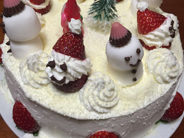 トップレート クリスマス ケーキ 飾り サンタ 500 トップ画像のレシピ