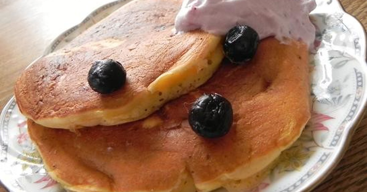 ブルーベリーのクリームチーズパンケーキ レシピ 作り方 By 140 わんたるママ クックパッド 簡単おいしいみんなのレシピが370万品