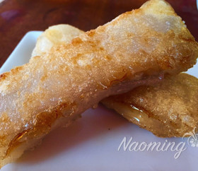 完熟バナナの焼き春巻き❤️マクロビおやつ