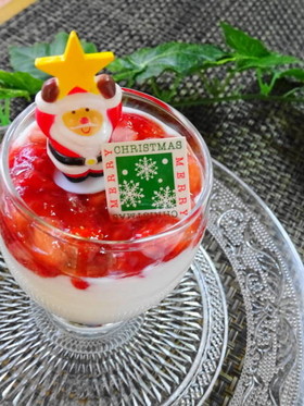 簡単ヨーグルトアート♡クリスマスデザート