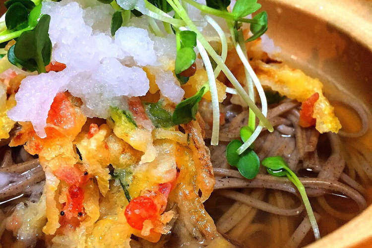 大根おろしで 小海老かき揚げのおろし蕎麦 レシピ 作り方 By Sakurailec クックパッド