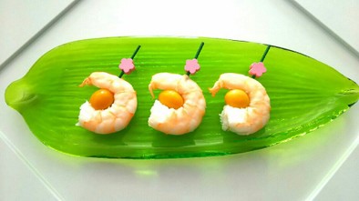 低糖質レシピ☆おせちに！海老銀杏の写真