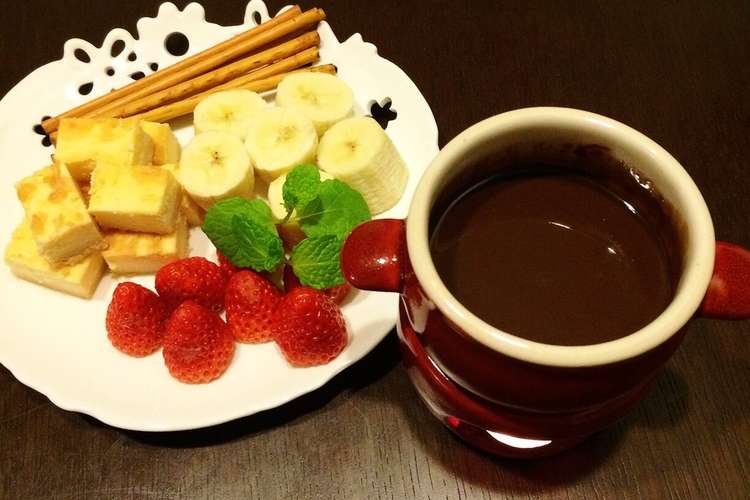 超簡単レンジでチョコレートフォンデュ レシピ 作り方 By Megupad クックパッド 簡単おいしいみんなのレシピが360万品