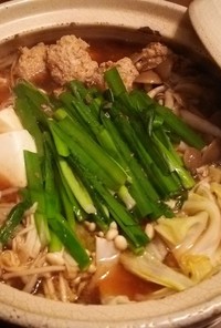 豚ひき肉の団子鍋