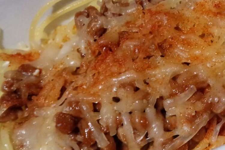 納豆カレーチーズパスタ レシピ 作り方 By Mami5san クックパッド