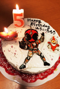 簡単 誕生日ケーキ 仮面ライダーゴースト