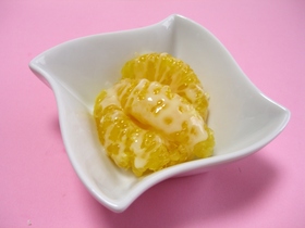 昔懐かしい甘夏の食べ方をミルキーに^^!
