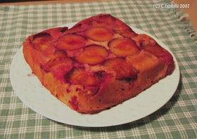 簡単&ヘルシー♪プラムのさかさまケーキ