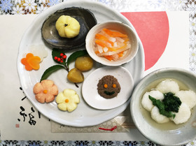 【離乳食】*お正月プレート*雑煮&おせち