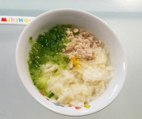 ベビー雑煮 餅のかわりはワンタン