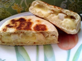 お好み焼粉で☆トリハムチーズのお焼き