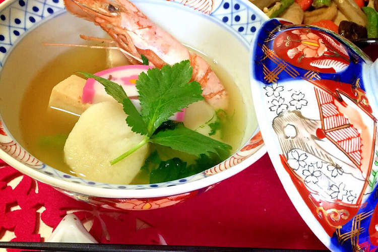 海老だしで食べる 豪華海老のお雑煮 レシピ 作り方 By Sakurailec クックパッド