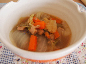 シーチキンでミルフィーユ鍋スープの画像
