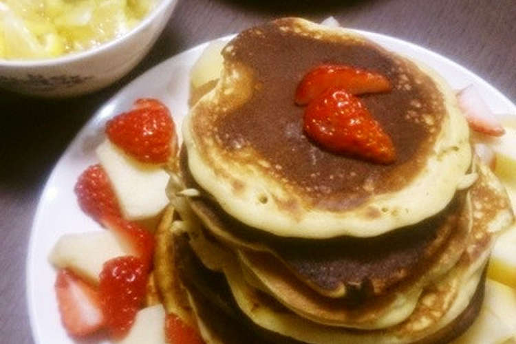 バナナホットケーキ 蜂蜜レモンソース添え レシピ 作り方 By のんミ クックパッド 簡単おいしいみんなのレシピが349万品
