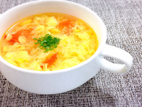簡単!トマトと卵のスープ♪