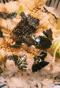 野沢菜とツナの混ぜご飯