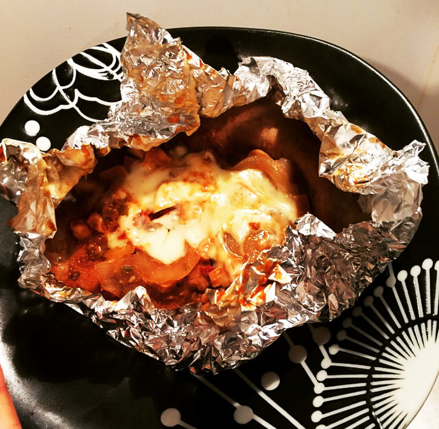 豚肉と玉ねぎの味噌ニンニクホイル焼きの画像