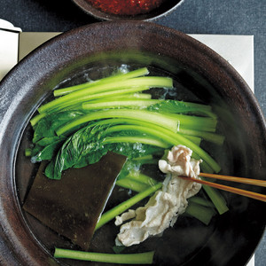 小松菜と豚肉のしゃぶしゃぶ鍋